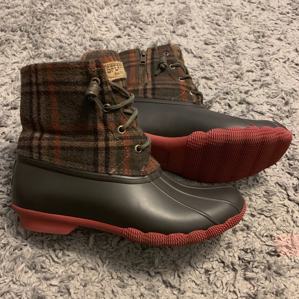 Sperry Top-Sider Saltwater Plaid Duck Boots